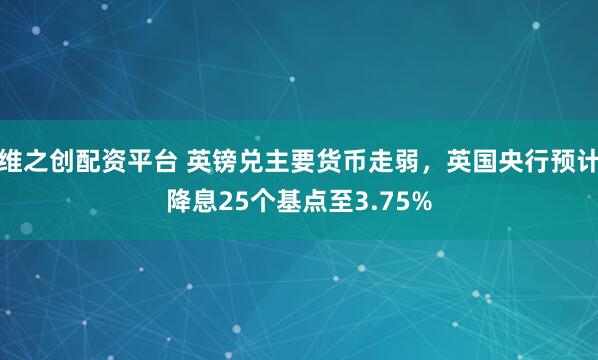 维之创配资平台 英镑兑主要货币走弱，英国央行预计降息25个基点至3.75%