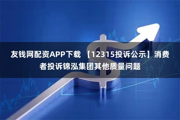 友钱网配资APP下载 【12315投诉公示】消费者投诉锦泓集团其他质量问题
